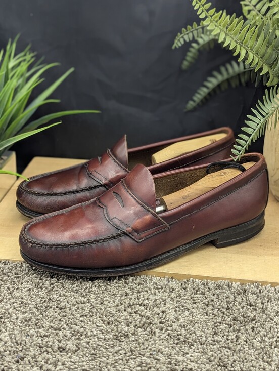 G.H. Bass Weejuns Mens Size 10.5D Black Cherry Leather Penny Loafers Dress Shoes main image 5